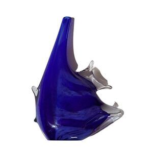 Unbranded Cobalt Blue Glass Single Bud Vase Art Home Décor